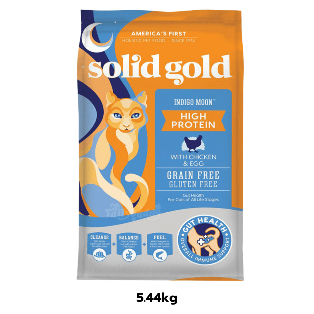 อาหารแมว Solid Gold เกรดโฮลิสติก สูตร Indigo Moon โปรตีนสูง 5.44 กก.